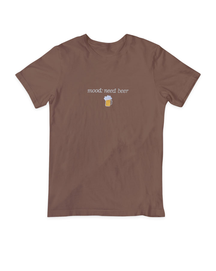 "mood: need beer", SIEVIEŠU T-krekls ar izšuvumu (regular fit)