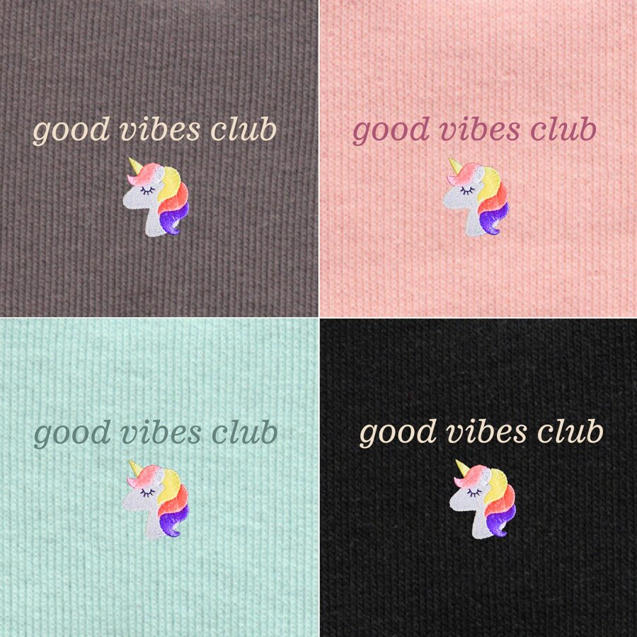 “good vibes club”, bērnu džemperis ar izšuvumu