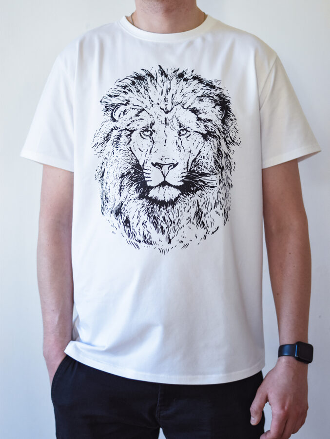 "LAUVA", vīriešu T-krekls ar apdruku (regular fit)