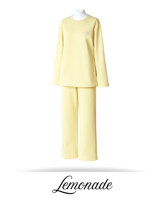 "EMBRACE SET", brīvā laika kostīms sievietēm (DŽEMPERIS+BIKSES), LEMONADE YELLOW
